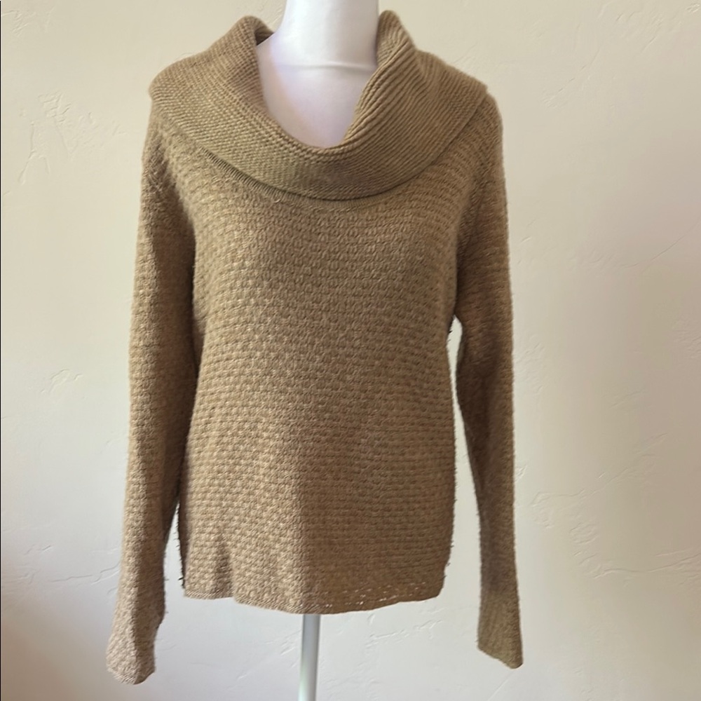 Classiques Entier Wool/Alpaca Cowl Neck Sweater with Textured Basketweave Knit